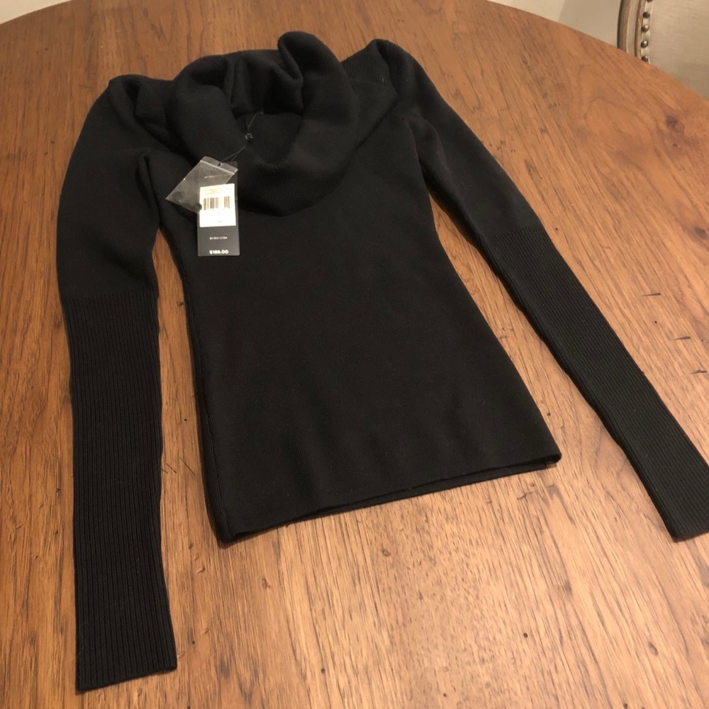 BCBG Max Azria BLACK Turtle Neck Rare. Xs New